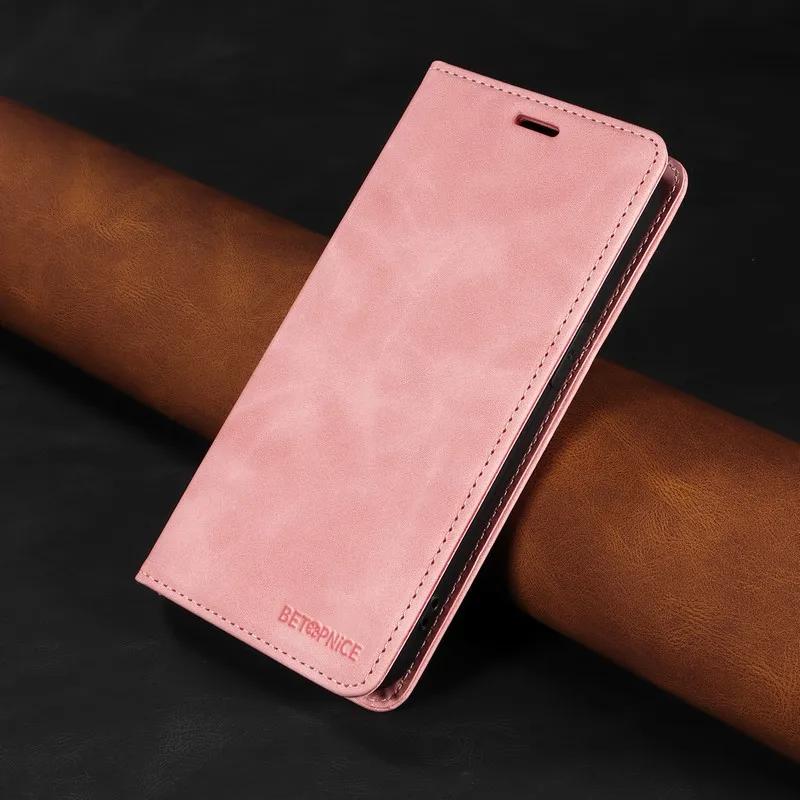 Case Cover For Iphone 15 Pro Max Plus Magnetic Flip Matte Leather Wallet Rfid Protection Luxury Phone Bag For Iphone 15 Pro Max