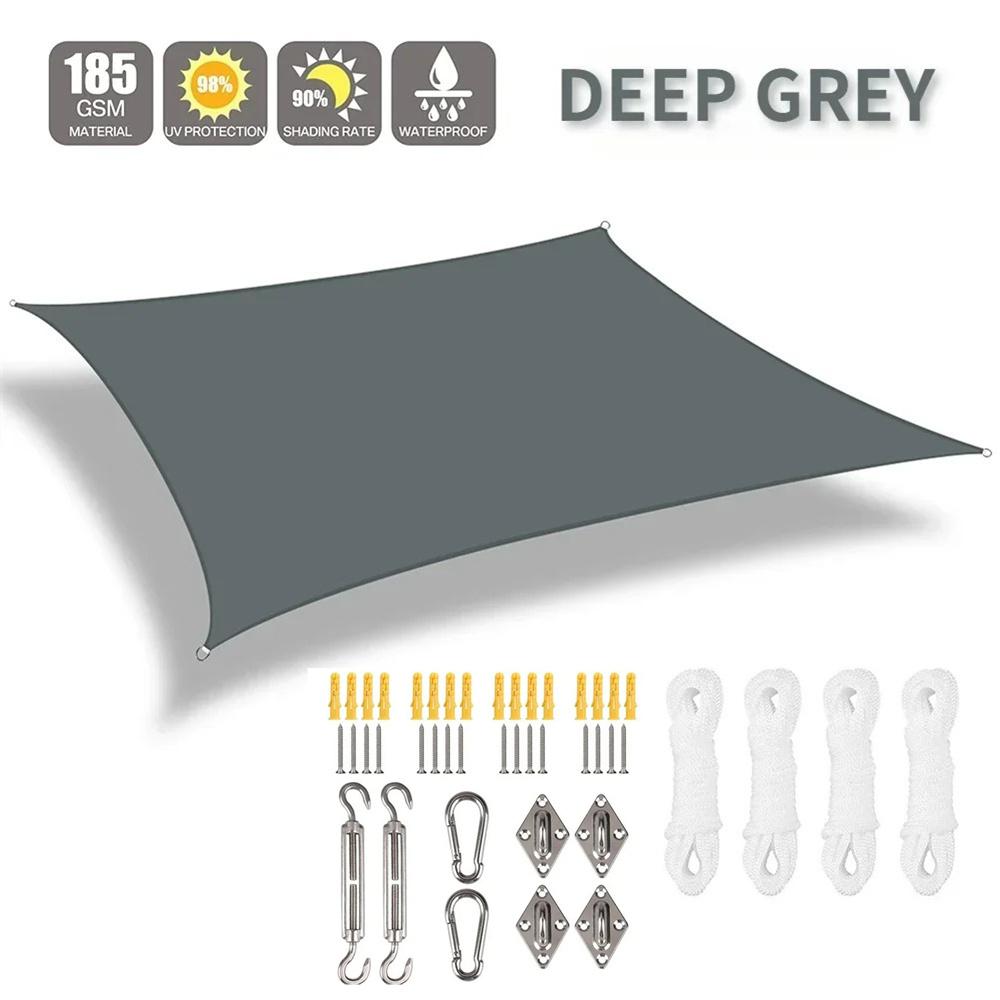 Blok UV Voděodolná Stínící plachta Sluneční přístřešek Stříška Bazén Obdélník Čtverec Markýza Stínění Pro Zahradu Terasu Zahrádku Auto