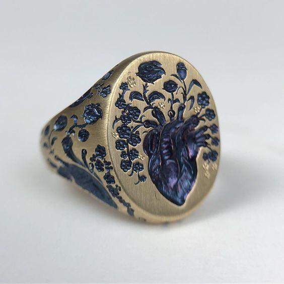

Fashion alloy ring personality exaggerated flower woman style all kinds of temperament antique accessories 6 золотий