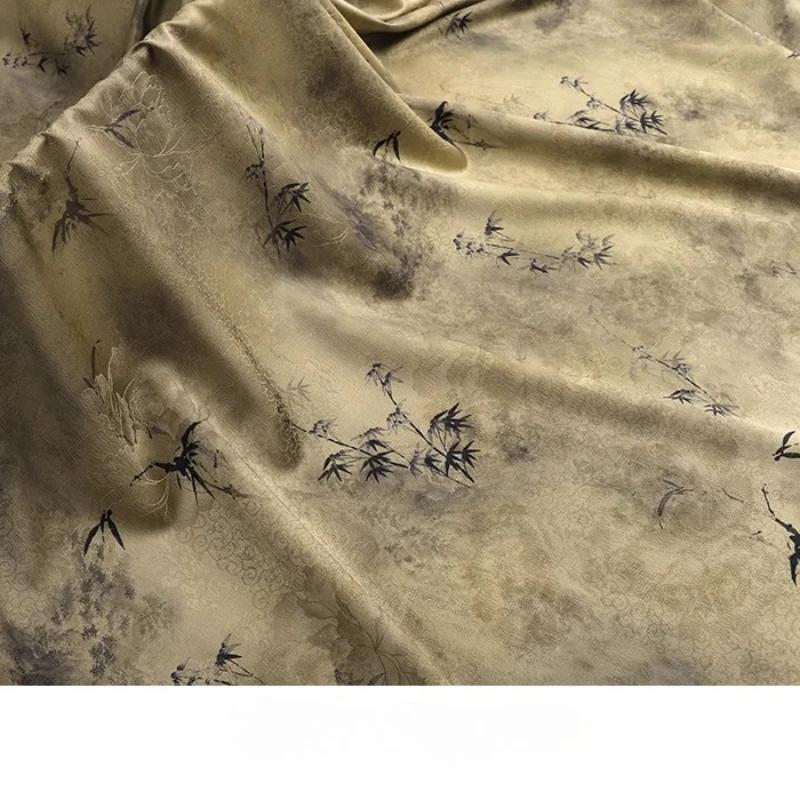 Chinese-style Imitation Silk Cloud Gauze High-end Fabric Soft Cotton Silk Printed Fabric DIY Cheongsam Dress Hanfu Clothing
