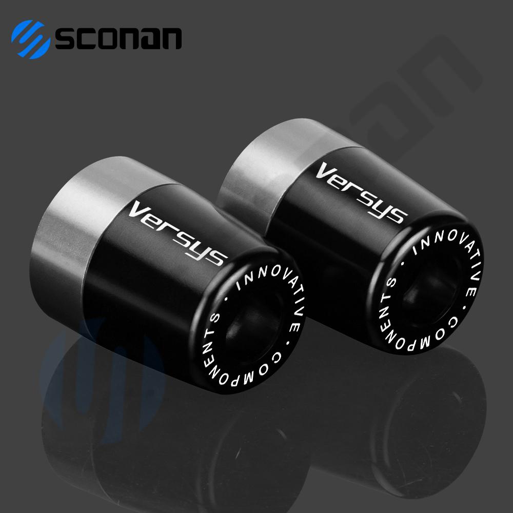 Motorcycle Accessories CNC Handlebar Grips Handle Bar Grip End Cap Plugs For Kawasaki VERSYS 300X 650 1000 VERSYS650