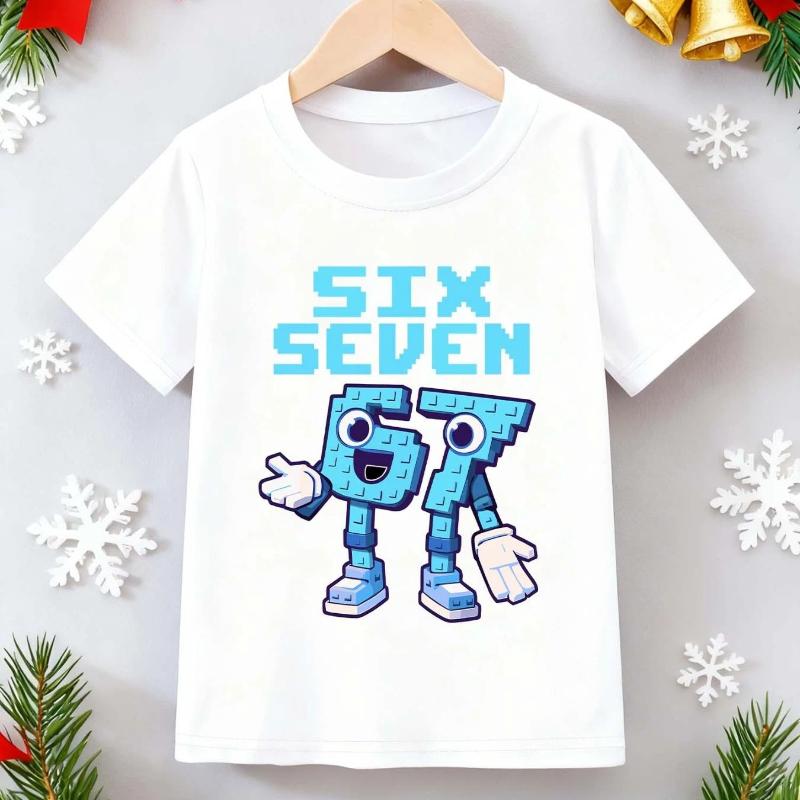 Pattern Printed Children T-shirt Casual Sports Short-Sleeve Soft Fabric Clothing for Boys and Girls Tee Top