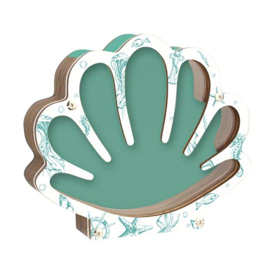 

Коробка для хранения ракушек, деревянная коробка для хранения ракушек с прозрачными окнами, пляжная коллекция, памятный сувенир, подарочная коробка для хранения ракушек из стекла, зуб акулы синий