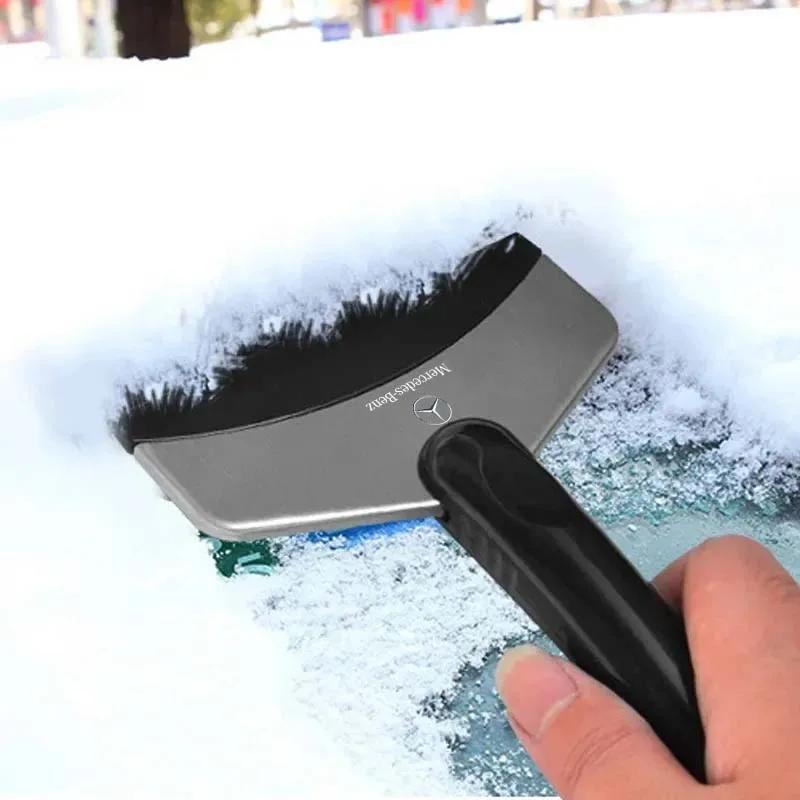 AAVW1 1Pcs Car Logo Snow Brush Cleaning Shovel Glass Ice Scraper Tool for Mercedes Benz AMG W212 W213 W205 W177 V177 W247 W176 GLC GLA