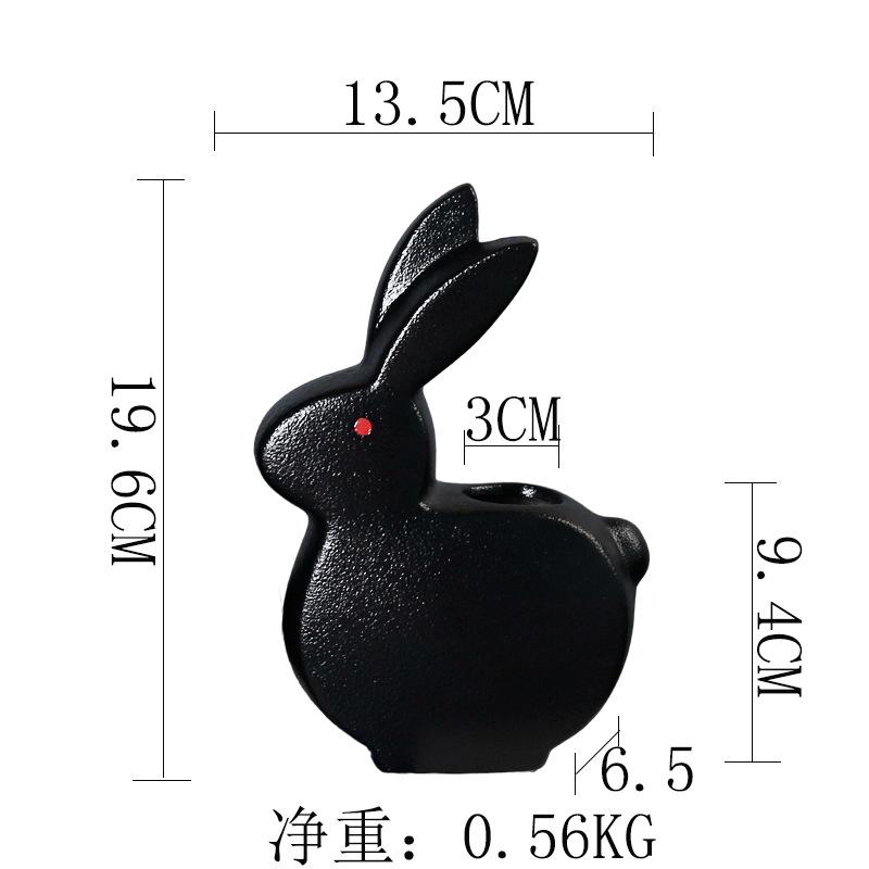 Ceramic Vase Simple Home Decoration Hydroponic Flowers Dried Flower Arranger Creative Animal Vase Rabbit