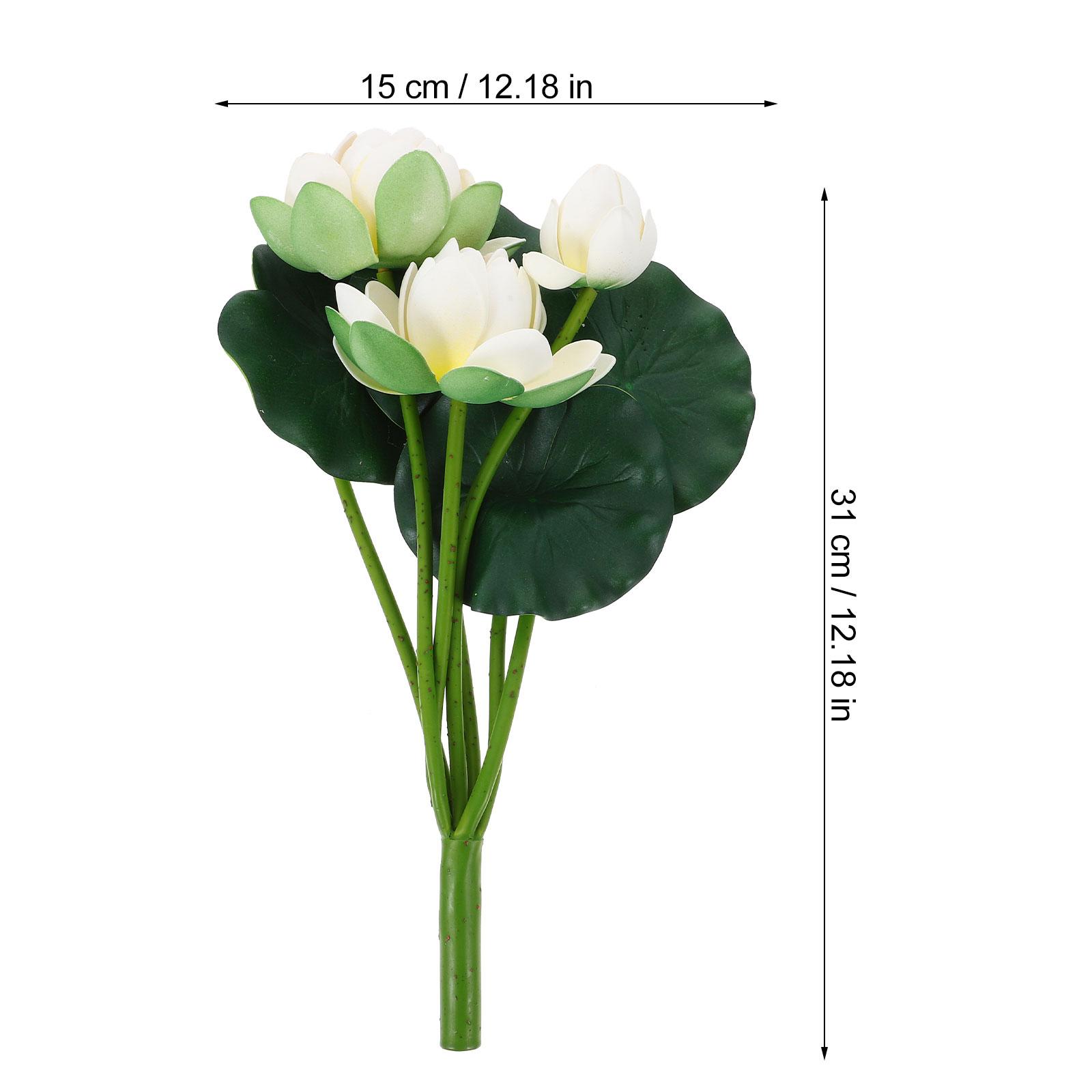 

2Pcs Artificial Eva Lotus Flowers Bouquet Simulation Decoration Wedding Office Desktop Living Room Flower Arrangement белый