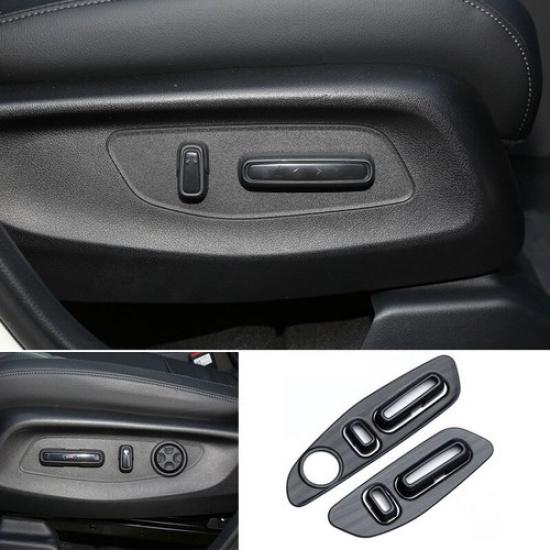 Black Wood Grain Seat Button Handle Panel Cover Trim For Honda CR-V 2023-2024