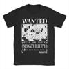 Bounty Monkey D Luffys Wanted Ones Pieces T Shirt for Men Cotton Funny TShirts Round Neck  Tees Short Sleeve Clothes Classic
