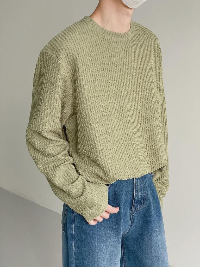 Men's Trendy Japanese Striped Long-Sleeve Loose-Fit T-Shirt