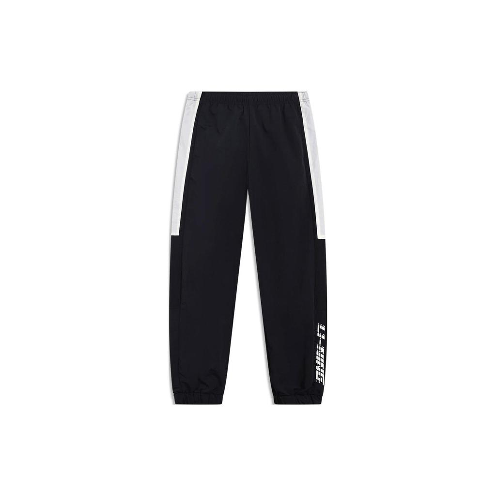 Li-Ning Contrast Cuff Sports Trousers Men Bottoms Black AYKT405-2