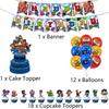 32ks Kreslený balónek Brawl Stars obsahuje ozdoby na dort, balónky a banner