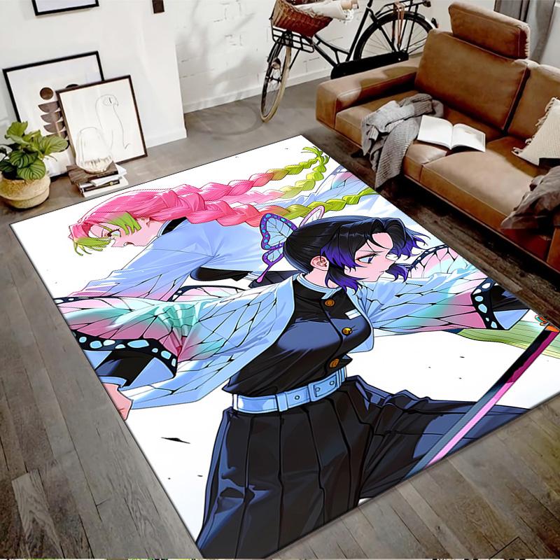 1pc Demon Slayer3 Design Printed Area Rug Carpet for Bedroom Living Room Home Decor Rugs Mat Non Slip Mat Rug for Bedside
