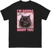 Im GONNA SNIFF YOU Cat Pattern Tshirt Casual Versatile Home Tshirt Black Pink Printed Summer Street Fashion Trendy Top