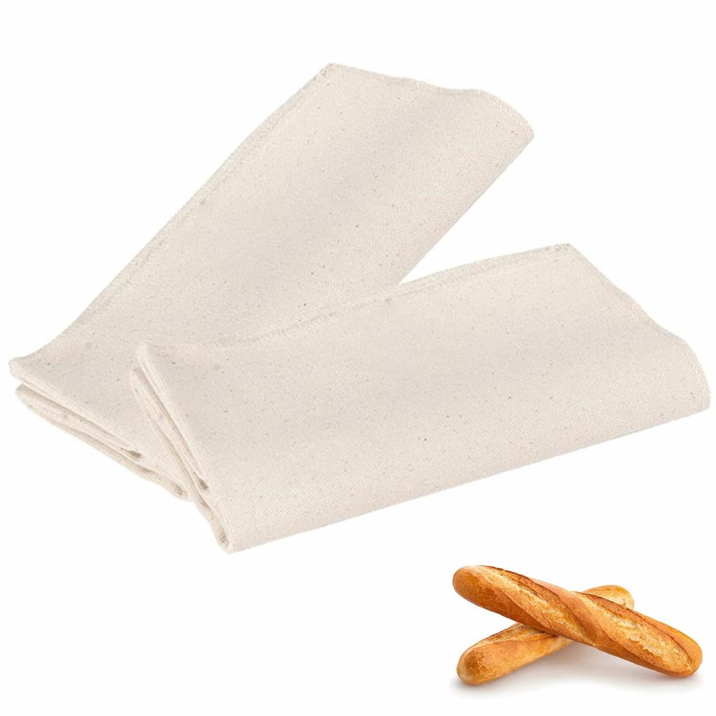 Linen Proofing Cloth: 75x45 cm Natural Bread Baking Towel Set of 2 - Flour Sack Dough Resting Cloth for Artisan Baking Enthusiasts