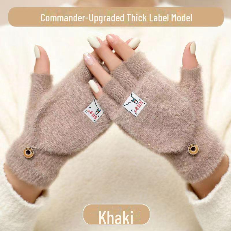 Unisex Windproof & Rainproof Touchscreen Leather Cycling Gloves - Plush Lined for Autumn & Winter Warmth.