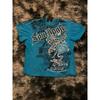 VibeStreet Classico Y2K Stile Gotico Stampa T-shirt Oversize Magliette High Street Collo Rotondo Gotico Top in Cotone Nuova T-shirt Uomo Donna