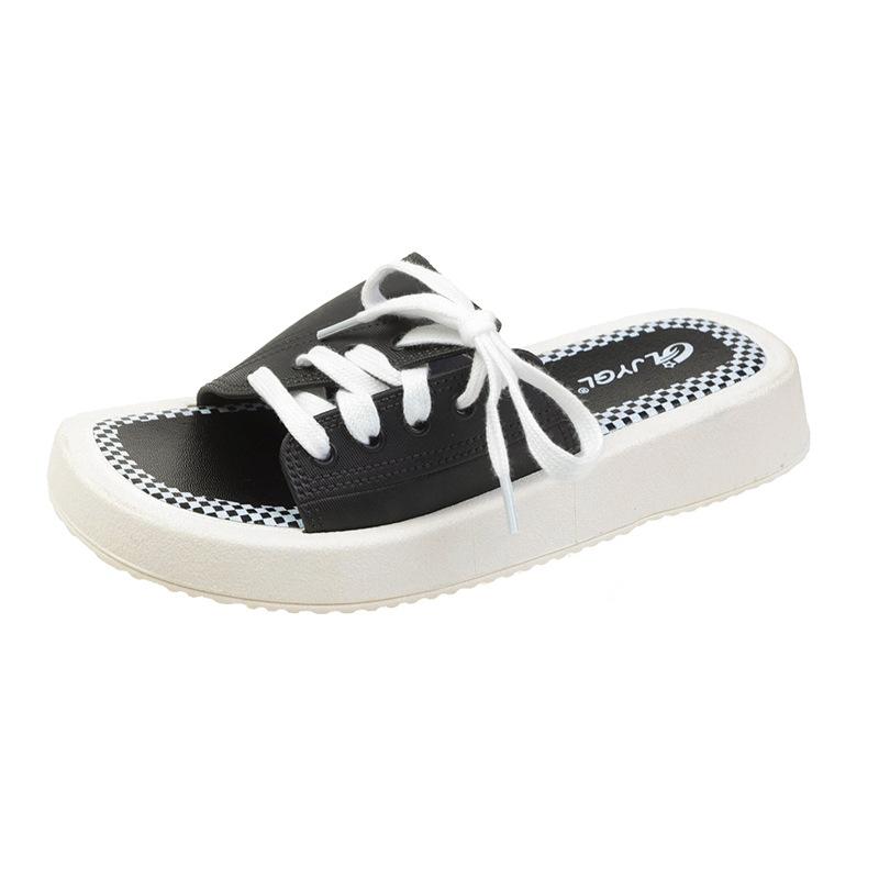 Slippers Summer Couple Men and Women One-word Drag Non-slip and Wear-resistant Korean Version of Fashion Drag