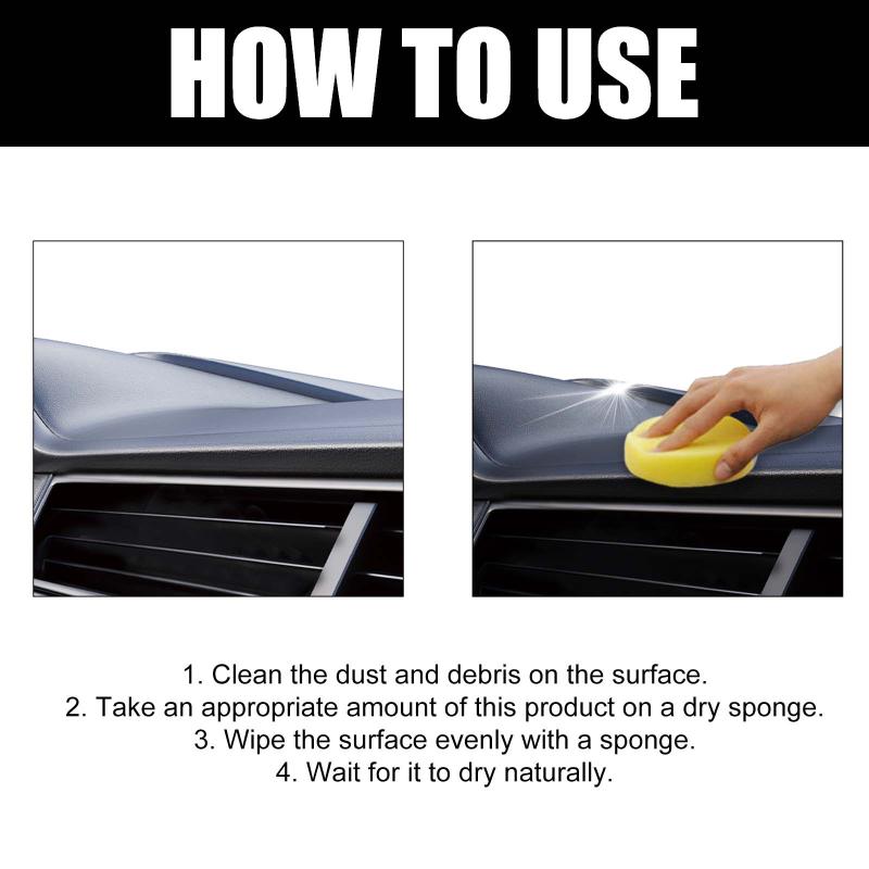 Car Interior Paste Auto Interior Panel Renewal Wax Coating Leather Plastic Rubber Polish Repair Reconditioning Cream Care 100G