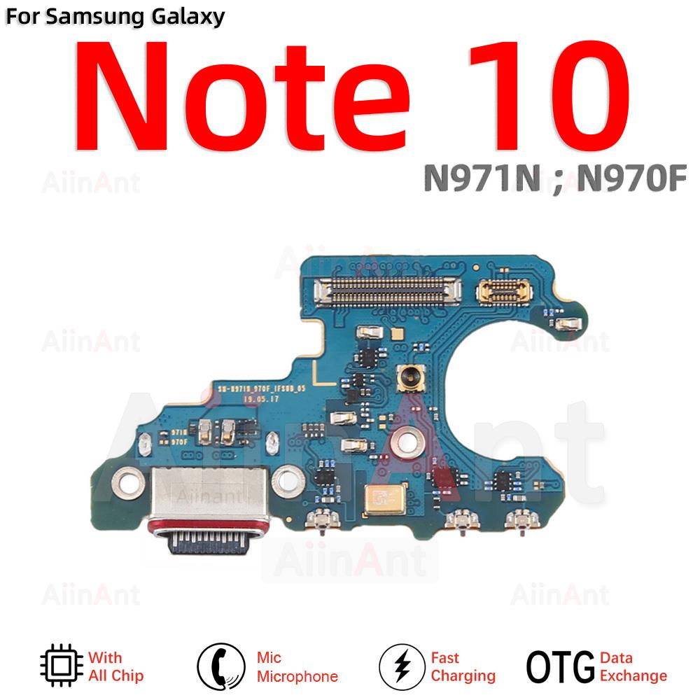 Aiinant USB Port Charger Board Dock Charging Flex Cable For Samsung Galaxy Note 10 20 Ultra Plus Lite N986B N981B N976F N975F