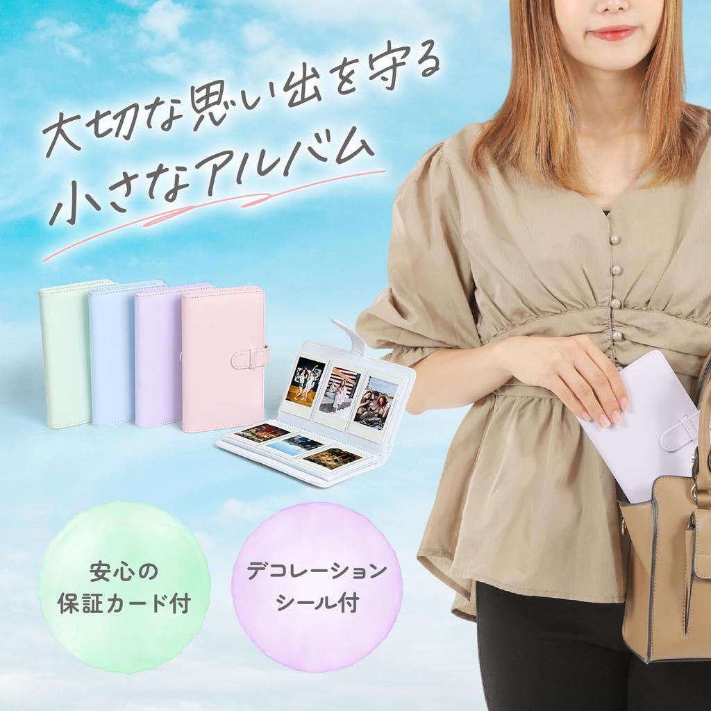 Instax Album Instax Book for Instax Mini Large Capacity Instax Mini Instax Film Instax Mini 108 Sheets Storage Compact Tourette Type VOW&ZON (Mint)