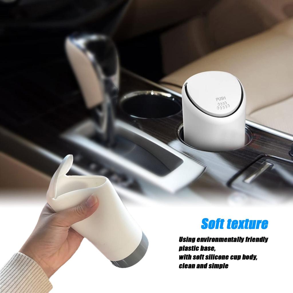 Auto Car Garbage Can Car Trash Can Silicone Garbage Dust Case Holder Rubbish Bin Auto Organizer Storage Box Car Accessories