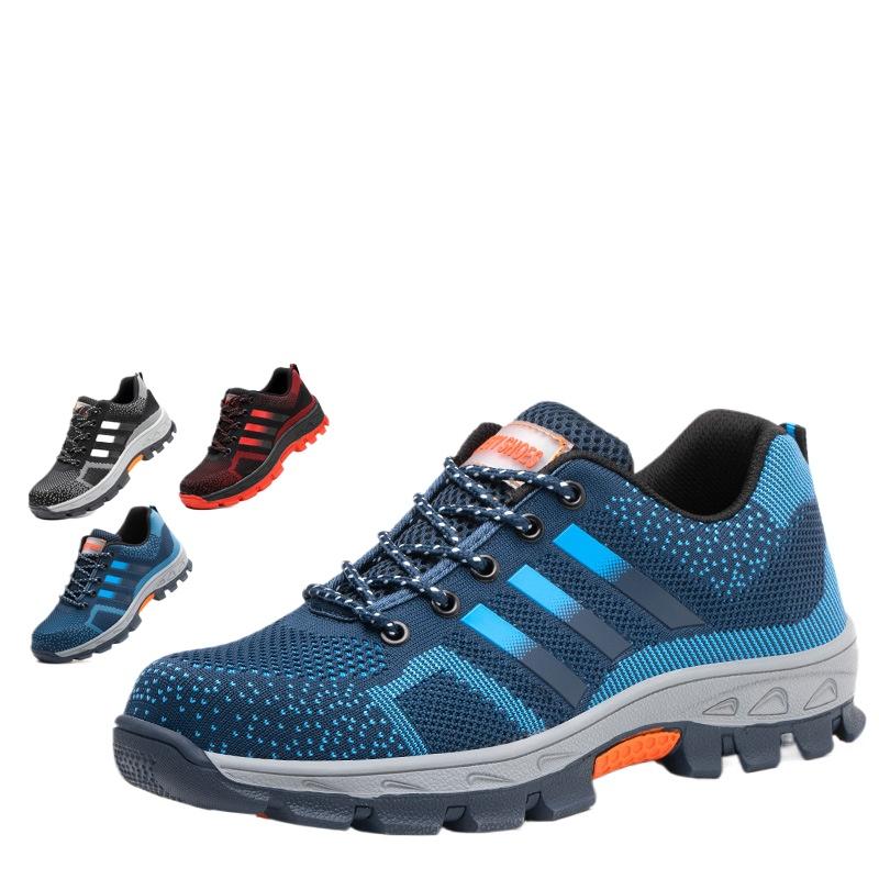 Fashion Labor Insurance Shoes Men, Wear-resistant and Anti-smashing Safety Protective Shoes Men's Low-top Protective Shoes