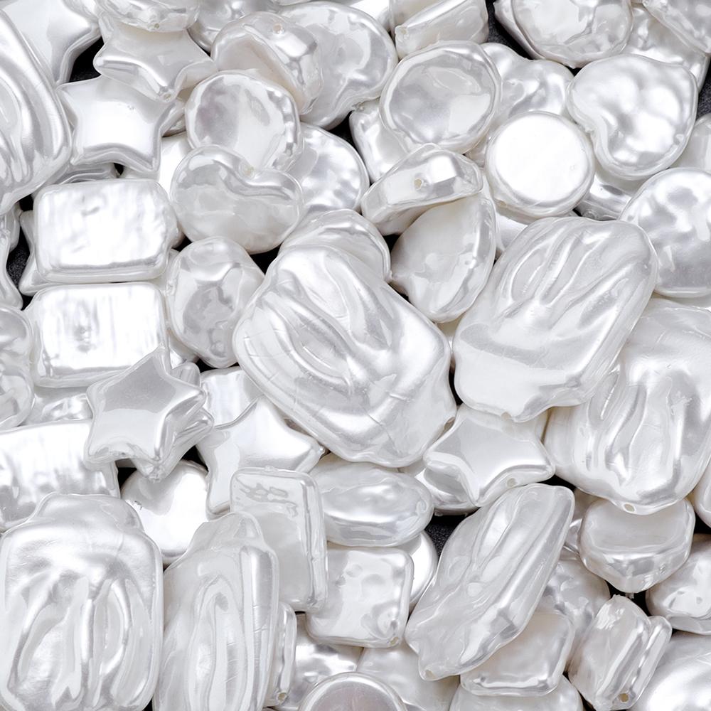 10Pcs Irregular ABS Imitation Pearls Beads Acrylic Loose Beads For Jewelry Making DIY Necklace Earrings Supplies Accessories