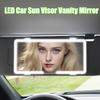 LED Car Sun Visor Vanity Mirror Sunshade Makeup Mirrors Three Light Modes LED USB Charging HD Mirror Auto Interior Accessories