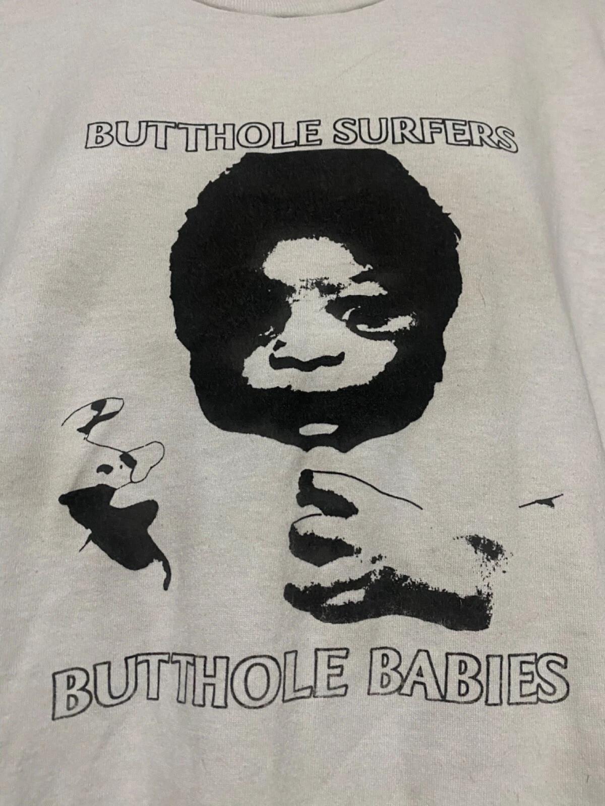 90s butthole surfers butthole babies Cotton White Shirt Gift fans L