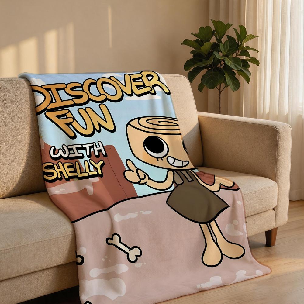 Game D-Dandy's WorldS Throw Short Plush Throw Blanket Soft Skin-Friendly Multi-Scene Home Office