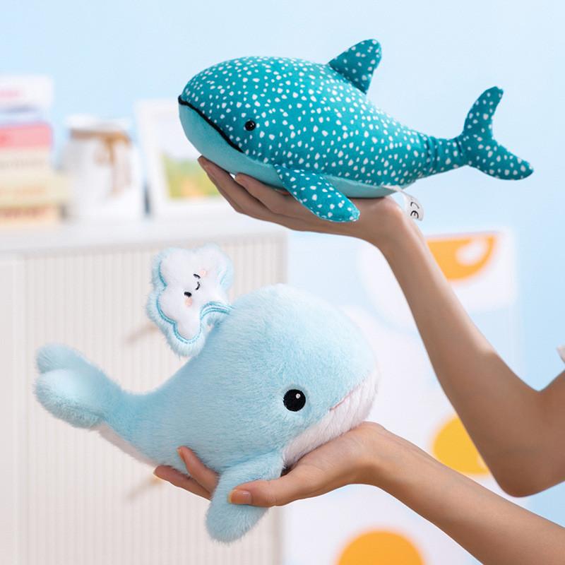 Whale Plush Toy For Kids Soft Cartoon Marine Animal Gift For Children