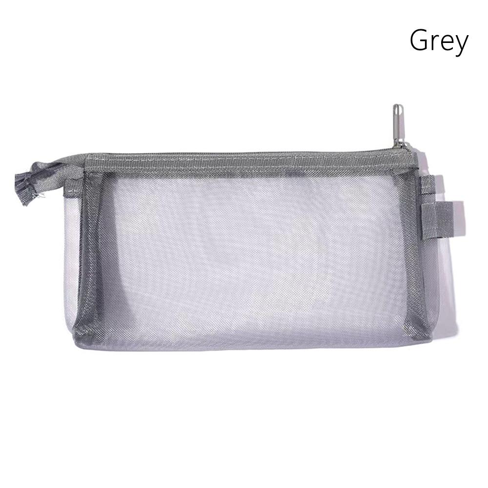Transparent Mesh Makeup Bag Grey/Black/White Lipstick Organizer Bags Women Cosmetic Storage Pouch