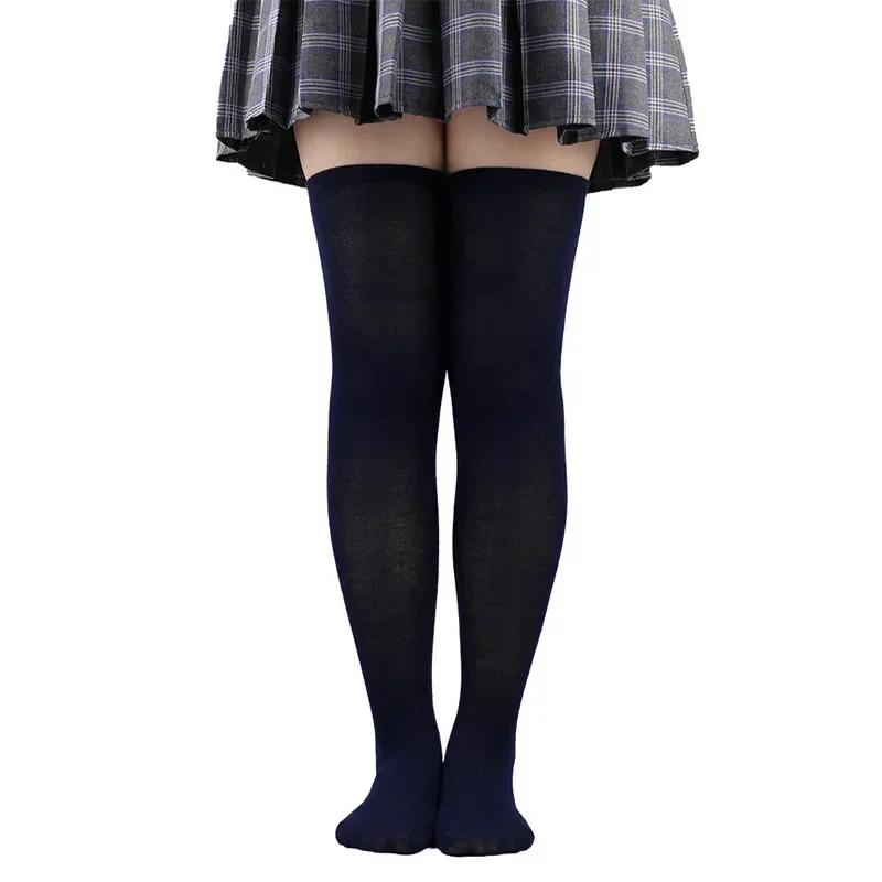 Ladies Girls Long Tube Socks Black White Striped Long Socks Women Sexy Over Knee Thigh High Socks Over The Knee Stockings