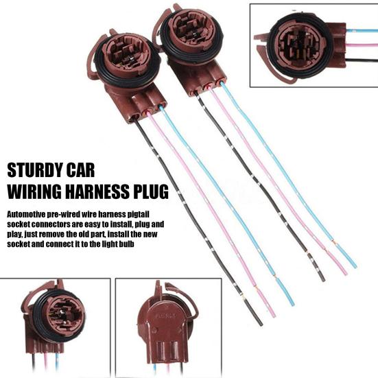 2 ks Objímky žárovek Předzapojené svazky Objímky Vodotěsné Odolné vůči vysokým teplotám Adaptéry objímek pro LED žárovky do auta Konektor objímky