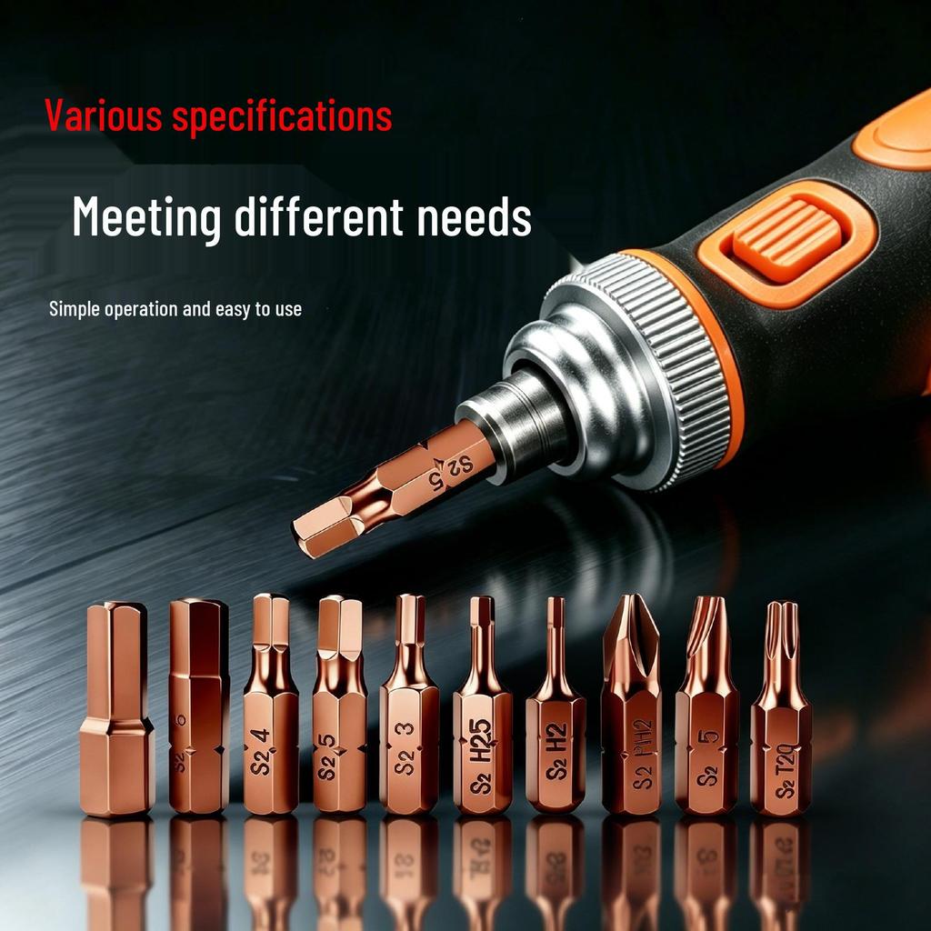 Electric Screwdriver Bit Set: Torx, Hex, Phillips & Slotted, S2 Replaceable for Hand Drill