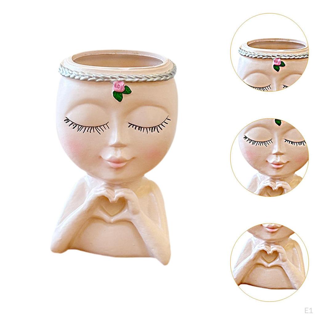 Girl Pen Holder Decorative Item Gift Functional Desk Storage Makeup Brush Container for Bedroom