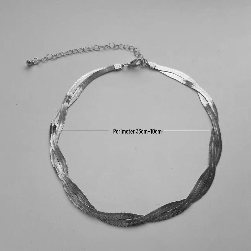 Europäischer & Amerikanischer Stil K-Gold Titanstahl Kreuz Halskette - Trendiges Kaltes Stil Schlüsselbein-Accessoire für Frauen