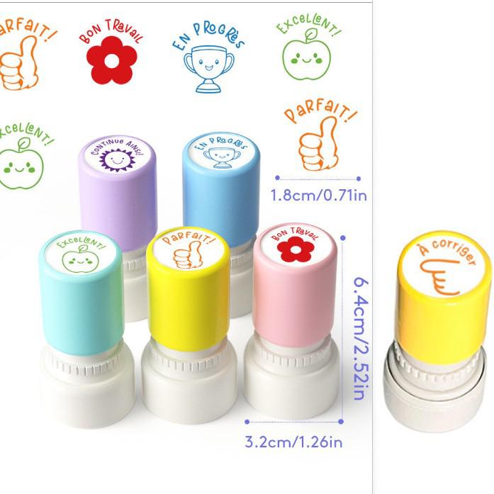 5 Morandi Color Teacher Comment Stamps: Encouragement and Reward Stamps for Kids