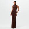 Tooxika Spring And Summer Women's Solid Color Round Neck Sleeveless Strappy Slim Hip Dress