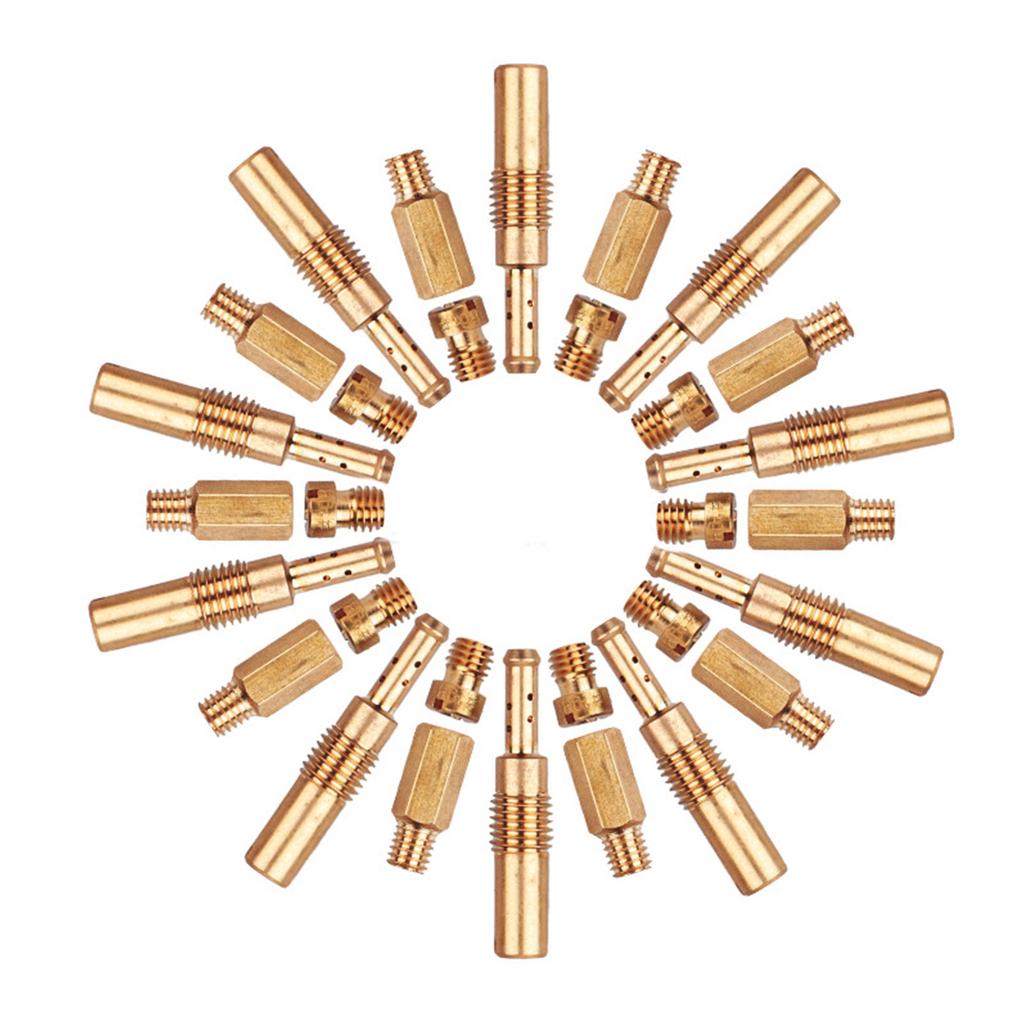 30pcs/Pack Compatible for PWK CVK Motorcycles Carburetor Main S Slow Pilot Idle S Injector Nozzle Pilot Kit