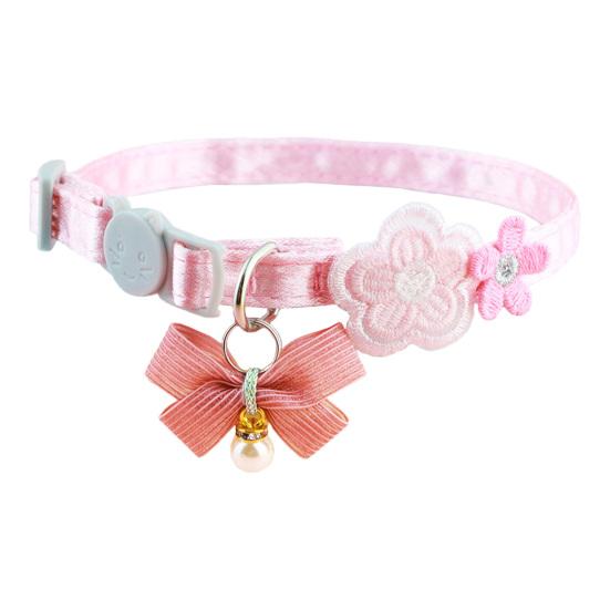 

С милым бантом, подвеской из искусственного жемчуга, безопасной регулируемой пряжкой, шейным ремнем для кошек и собак