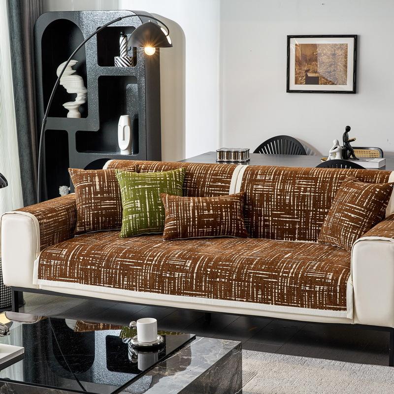 Light Luxury High-End Chenille Sofa Cushion Universal In All Seasons New Seat Cushion Leather Sofa Cover Cloth Seat Cushion