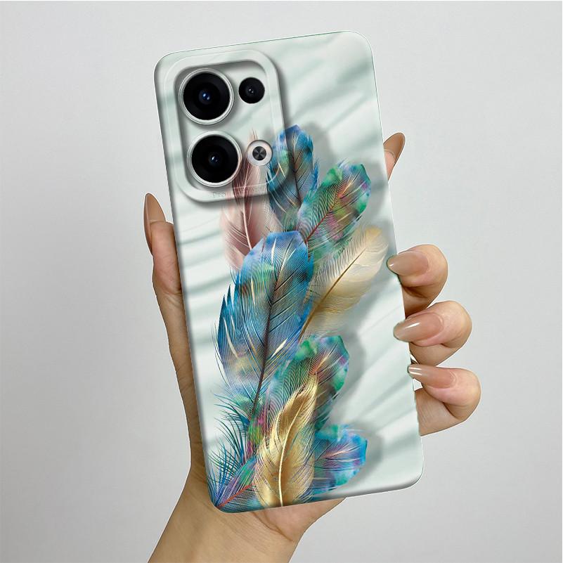For OPPO Reno 13 CPH2689 Reno13 Phone Case Soft Silicone Funda Sweet Painted Fashion Cartoon Bumper Coque Printed Back Cover