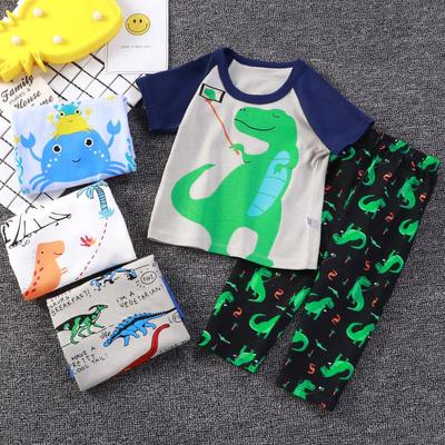 Set Estivo in Cotone da Casa per Bambini - T-shirt a Maniche Corte e Pantaloni Lunghi per Bambini e Bambine