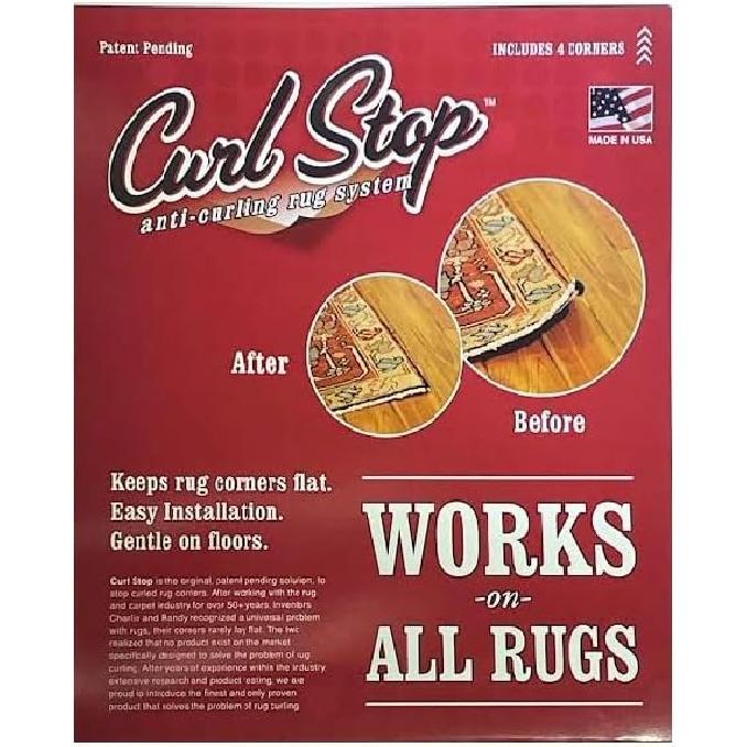 The Original Curl Stop Rug Gripper Prevents Curling on Rug and Carpet Corners.