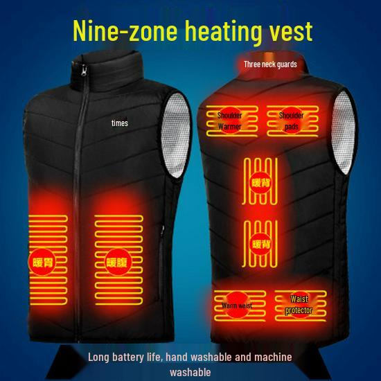 Men's Smart USB Heated Vest with Four to Eight-Zone Temperature Control