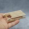 1:12 Dollhouse Solid Wood Snow Sled - Christmas Scene Model Accessory