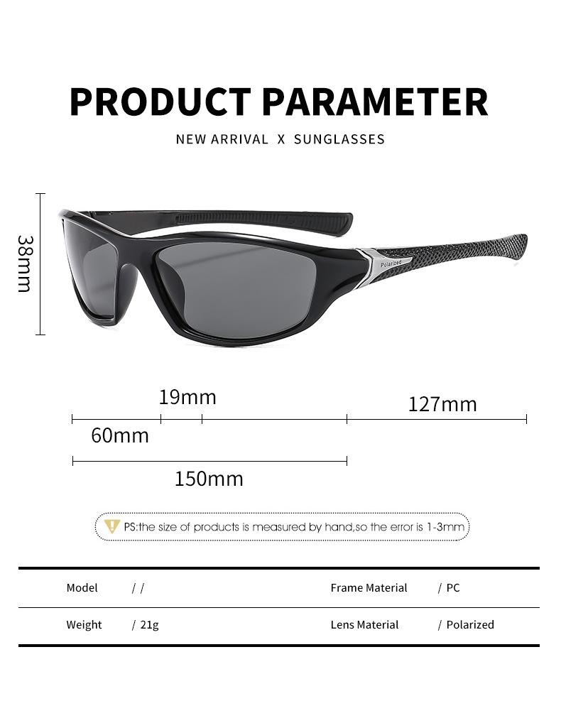 Fashionable Sports Sunglasseses for Men and Women UV 400 Shielding Ideal for Fishing Hiking Running Cycling Mountaineering