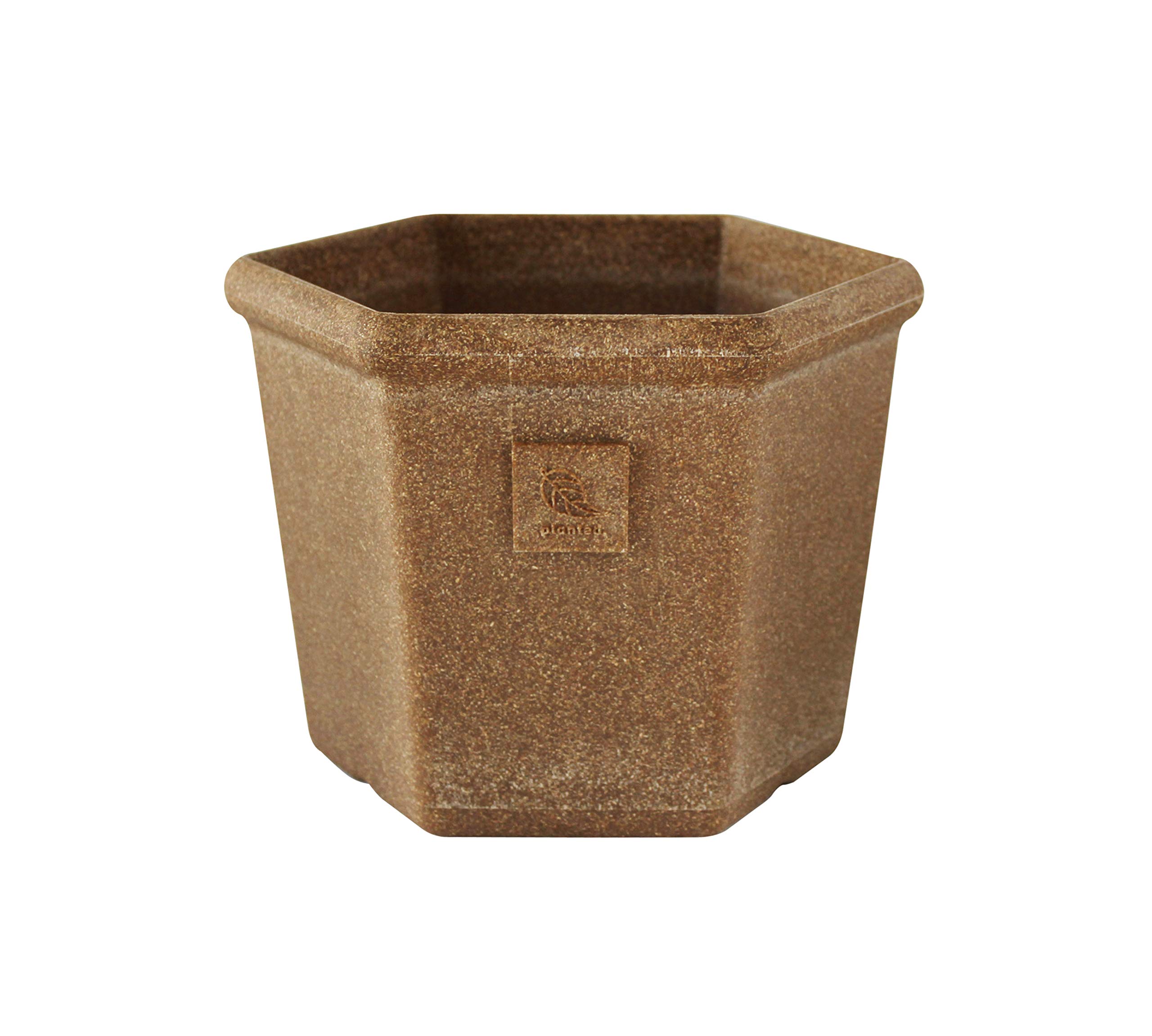 

Yawata Kasei Eco PotЦветочный горшок Шестиугольный 200 Натуральный Сады Хатимана :арбре коричневый