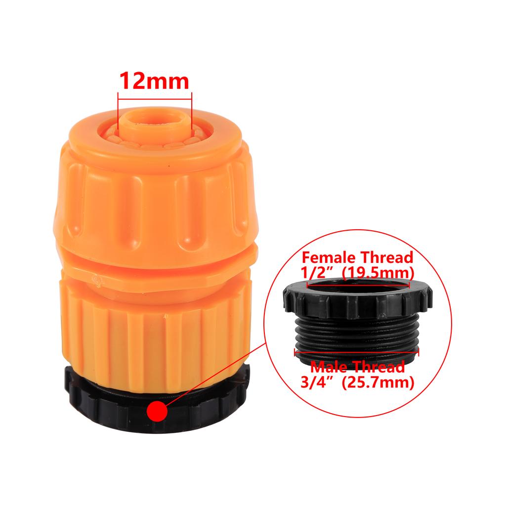 1/2"3/4" Thread To 1/2" Hose (ID12mm) Quick Connector Garden Watering Drip Irrigation Accessories Garden Water Connections
